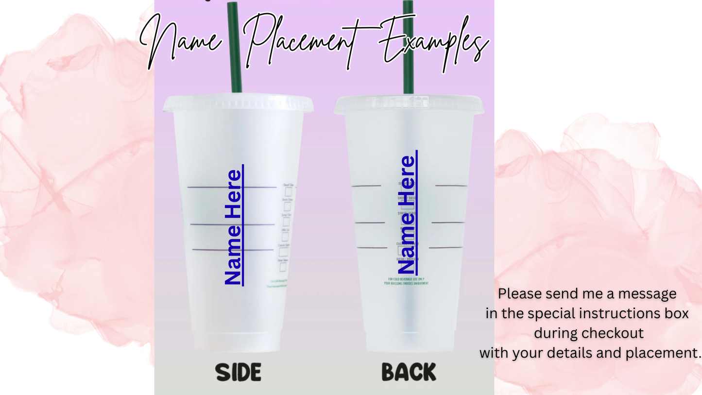 Personalized Starbucks Cold Cup 24oz – Red Heart Custom Iced Coffee Tumbler