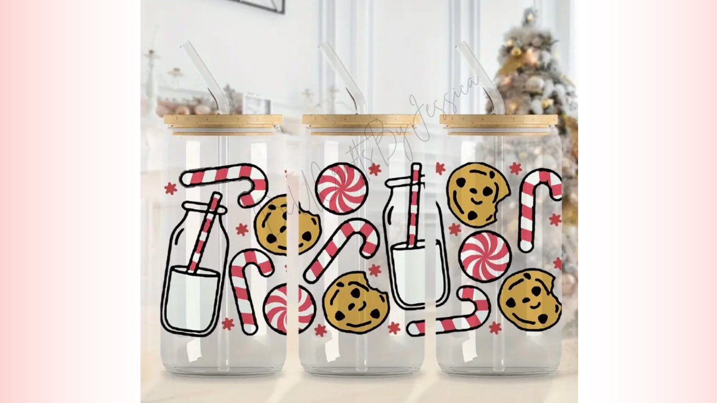 Milk & Cookies -Glass Cup