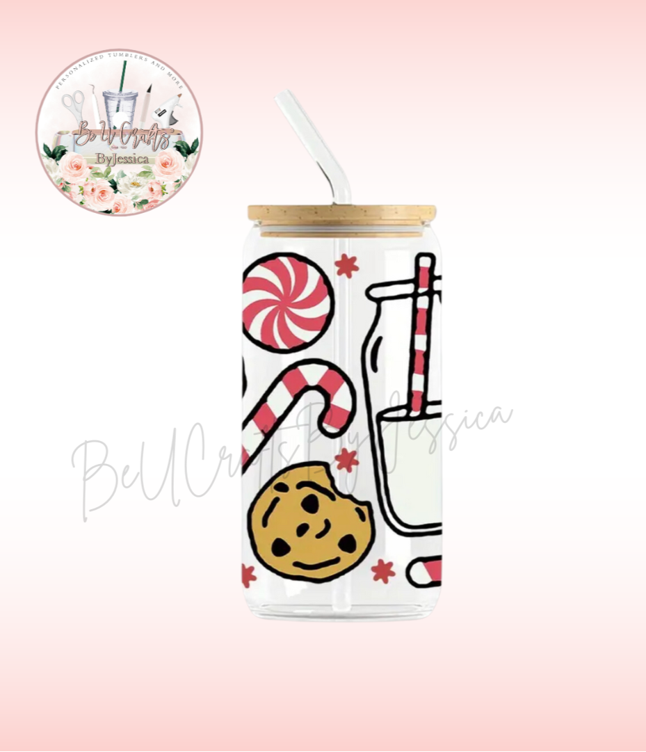 Milk & Cookies -Glass Cup