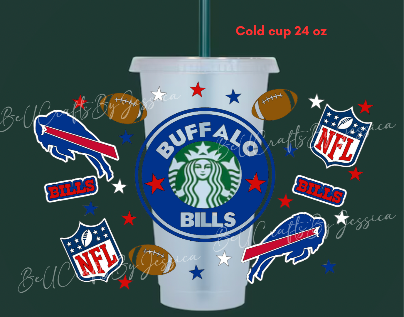 BUFFALO BILLS inspired NFL|Starbucks Reuseable Cold Cup