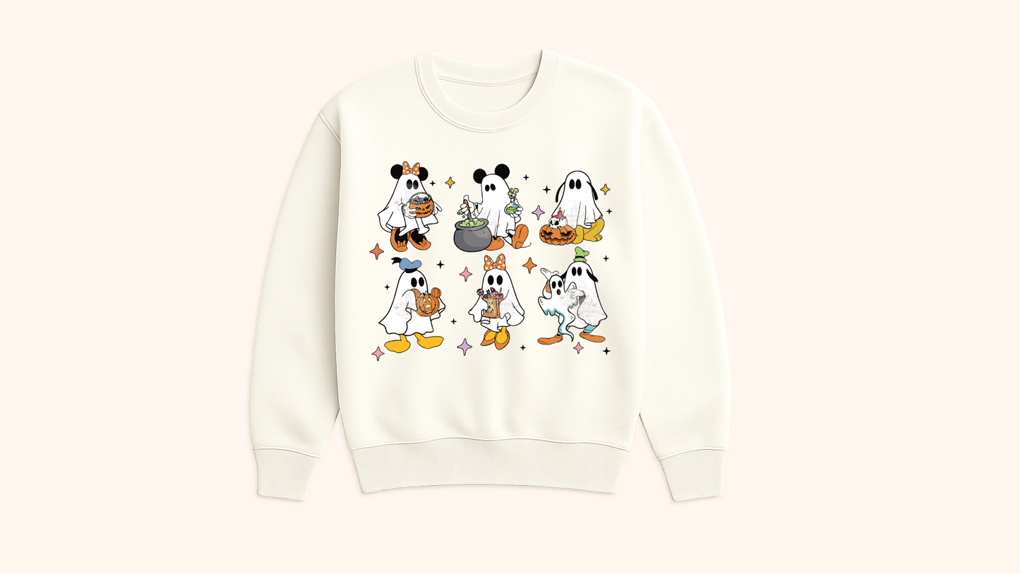 Spooky Ghost & Friends Sweatshirt-Youth