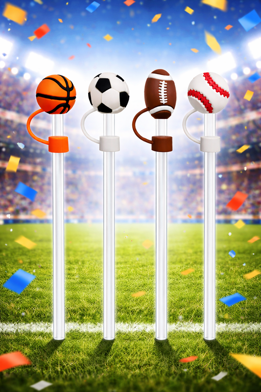 Sports Straw Caps – Reusable Silicone Straw Toppers
