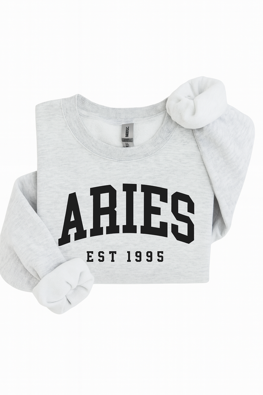 Custom Zodiac Sweatshirt – Personalized Zodiac Sign + Birth Year