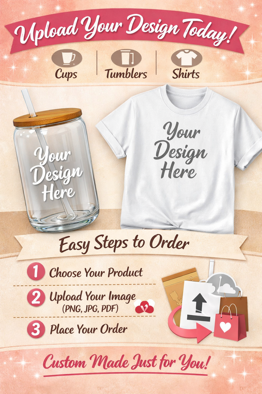 Custom Design Upload Glass Cup (16oz)