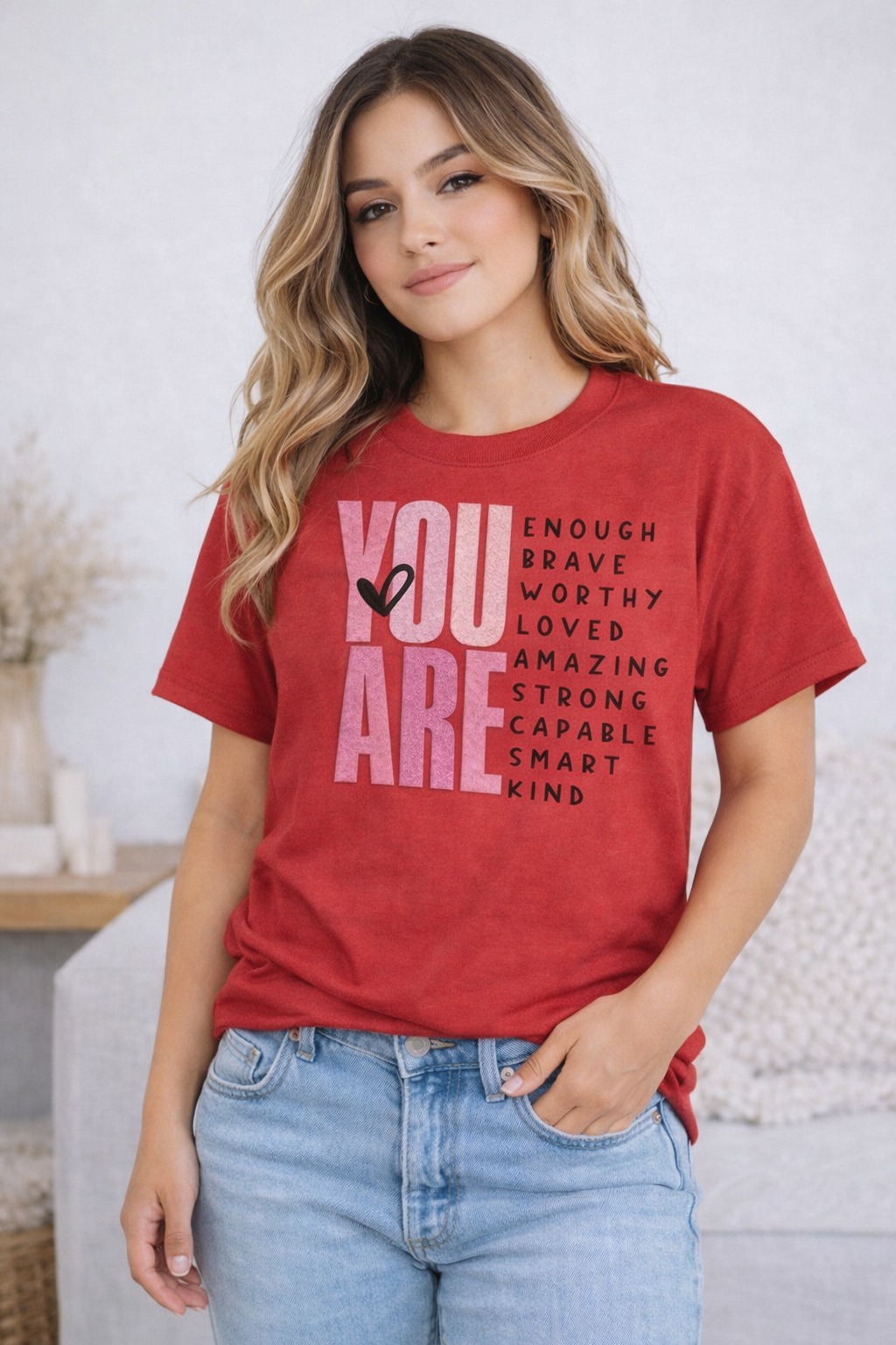 You Are” Affirmation Adult Tee | Motivational Graphic Shirt | Bella Canvas Soft Tee
