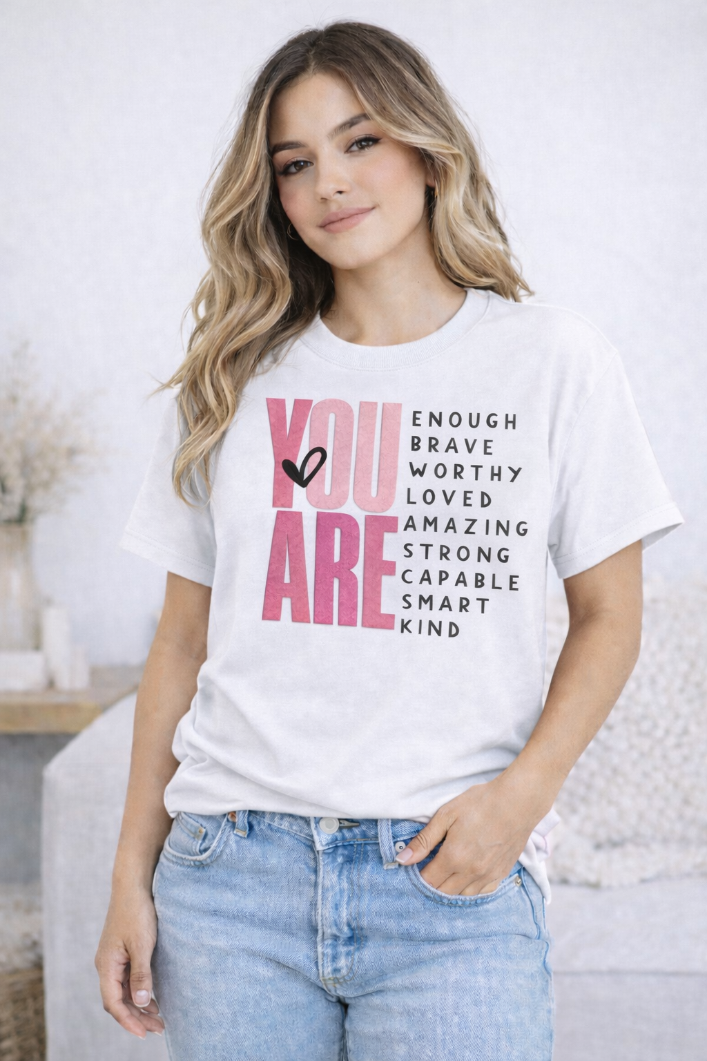 You Are” Affirmation Adult Tee | Motivational Graphic Shirt | Bella Canvas Soft Tee