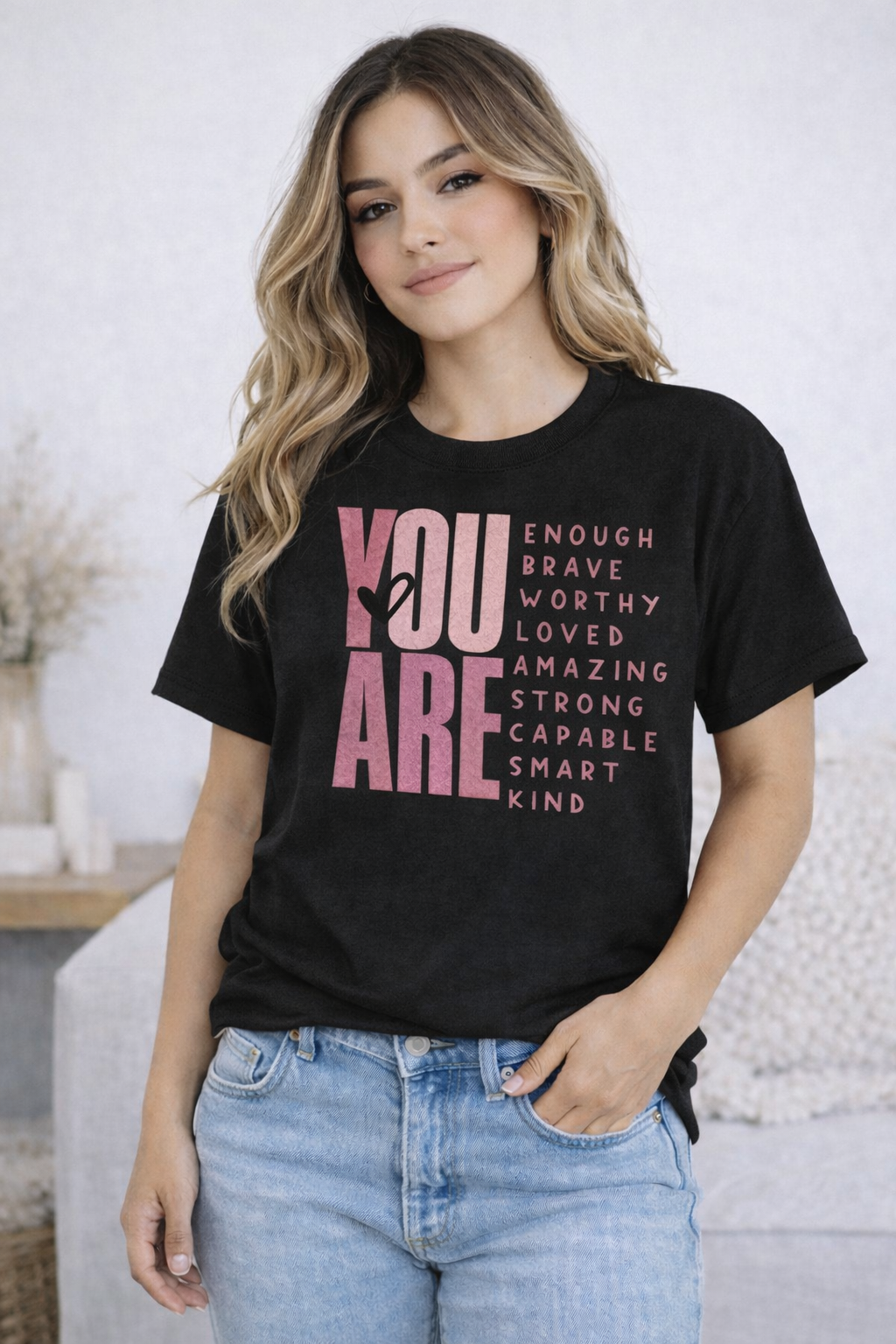 You Are” Affirmation Adult Tee | Motivational Graphic Shirt | Bella Canvas Soft Tee