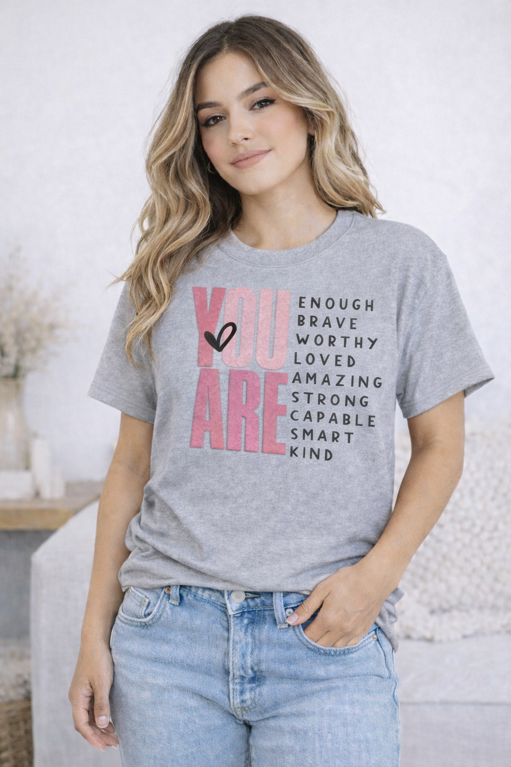 You Are” Affirmation Adult Tee | Motivational Graphic Shirt | Bella Canvas Soft Tee