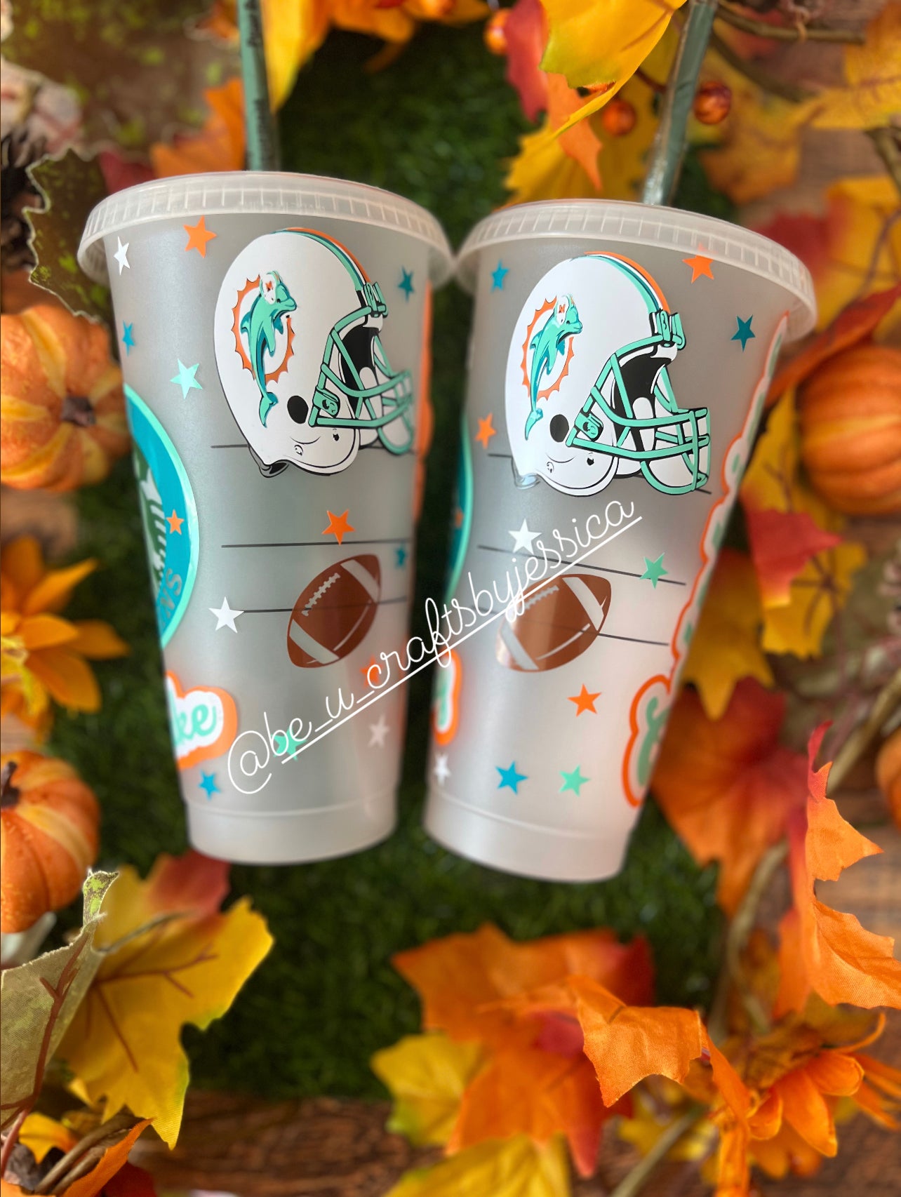MIAMI DOLPHINS inspired NFL Cup|Starbucks Reusable Cold Cup