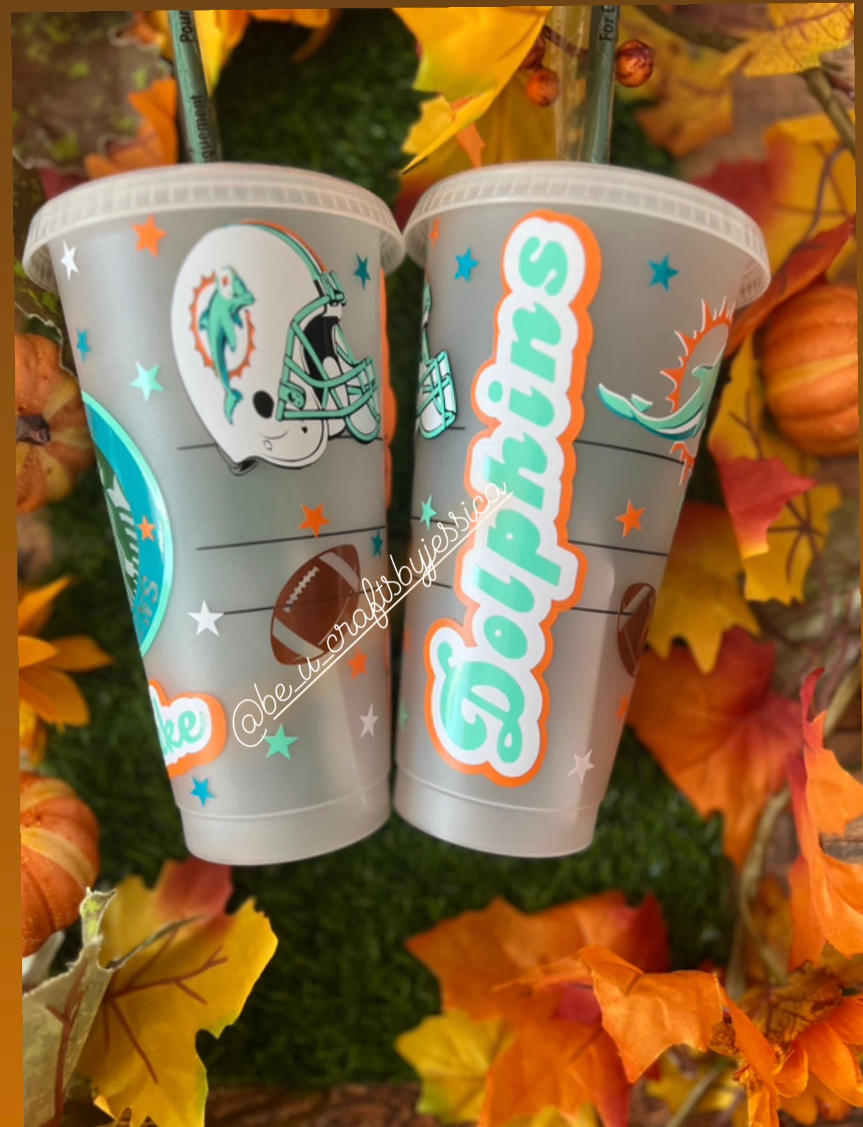MIAMI DOLPHINS inspired NFL Cup|Starbucks Reusable Cold Cup