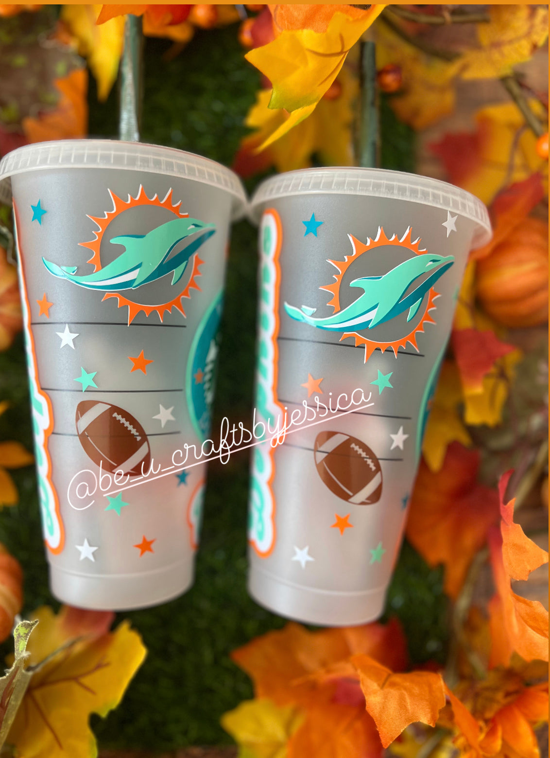 MIAMI DOLPHINS inspired NFL Cup|Starbucks Reusable Cold Cup