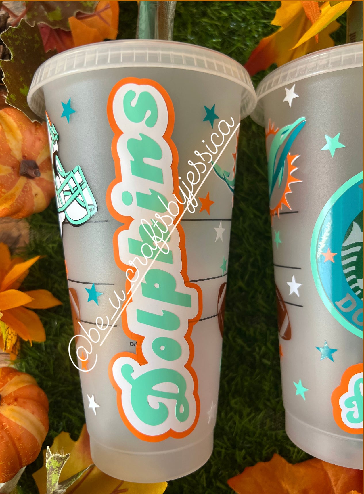 MIAMI DOLPHINS inspired NFL Cup|Starbucks Reusable Cold Cup