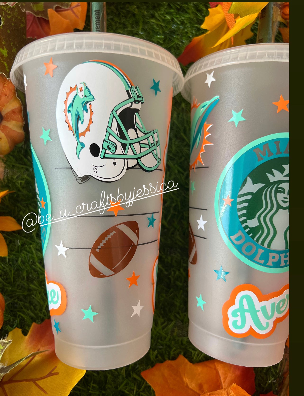 MIAMI DOLPHINS inspired NFL Cup|Starbucks Reusable Cold Cup
