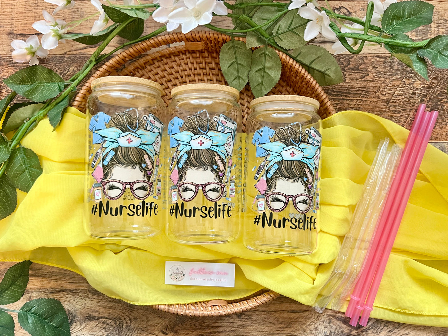 Nurse Life -Glass Cup
