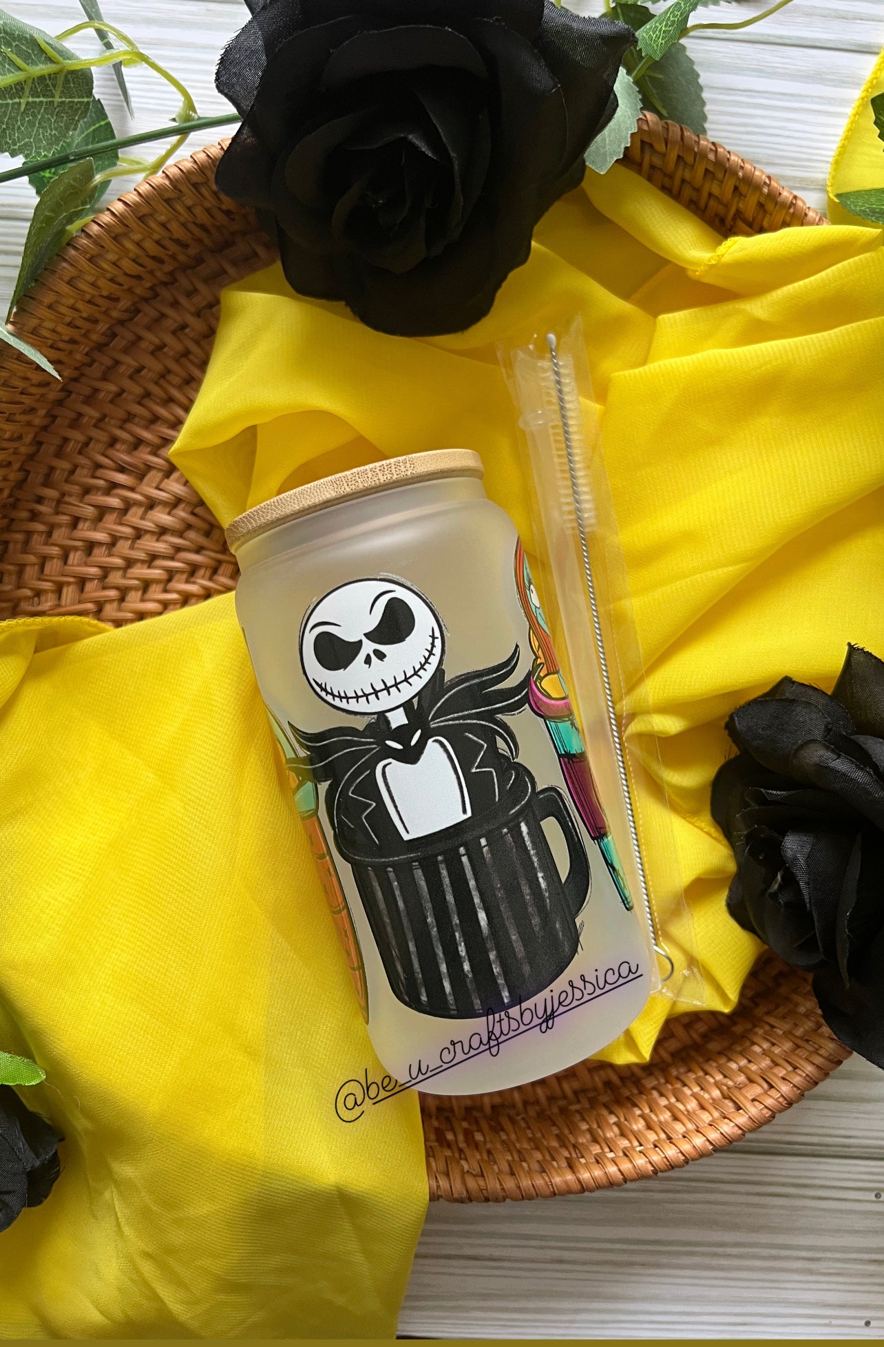 Nightmare Before christmas Glass can