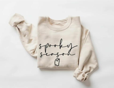 Spooky Season Sweatshirt | Cute Ghost Halloween Crewneck | Fall Graphic Sweatshirt | Halloween Shirt | Unisex Fall Sweater