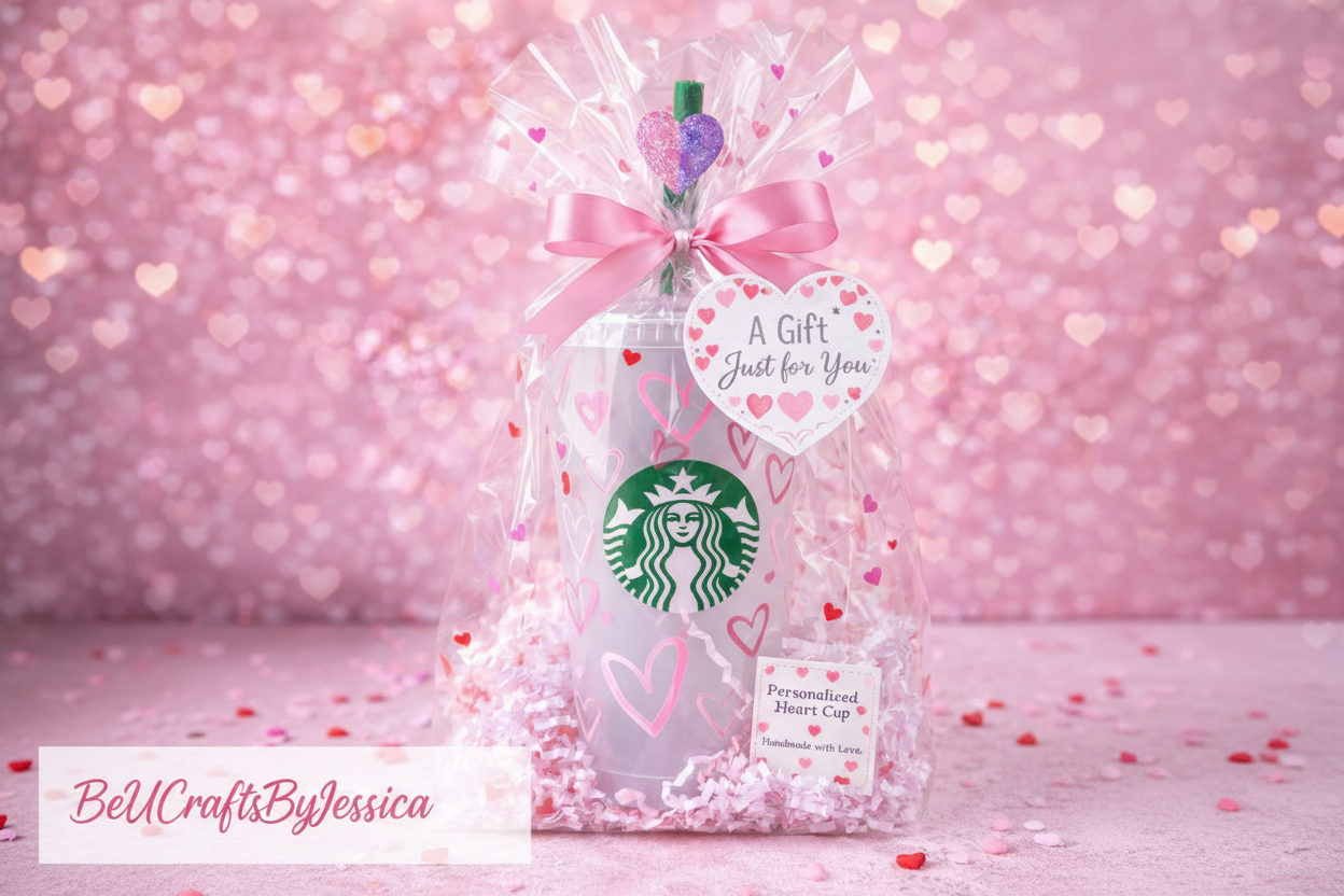 Heart Pattern Cold Cup -Personalized