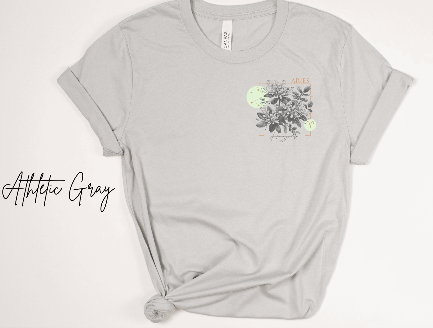 Zodiac Birth Flower T-Shirt – Personalized Astrology Floral Graphic Tee | Birthday Gift for Her
